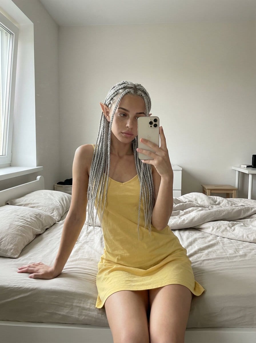 Unfiltered, Candid Bedroom Selfie Simulation