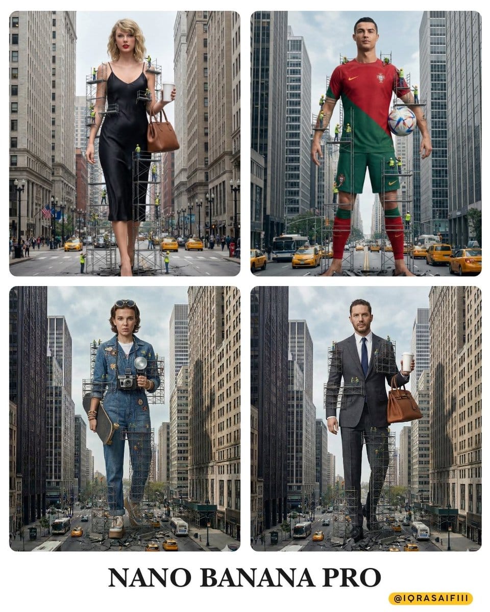 Urban Fantasy Giantess Taylor Swift with Scaffolding