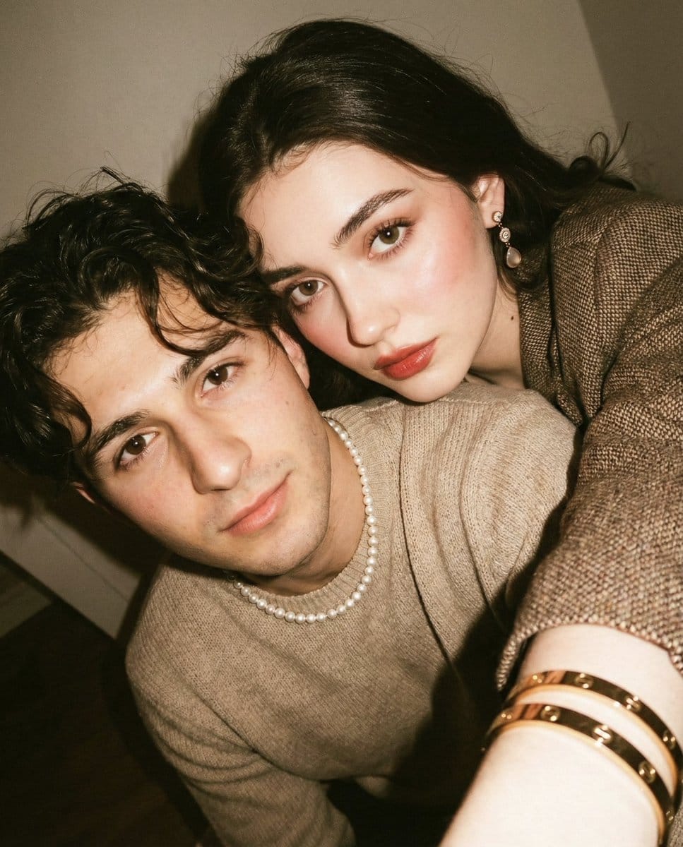 Vintage Film Selfie with Direct Flash