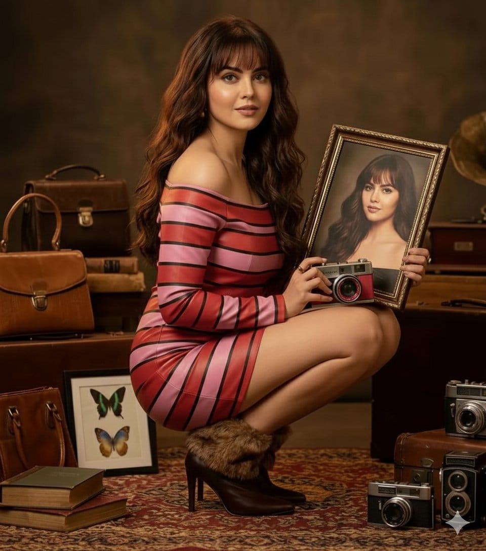 Vintage Studio Portrait with Picture-in-Picture Effect