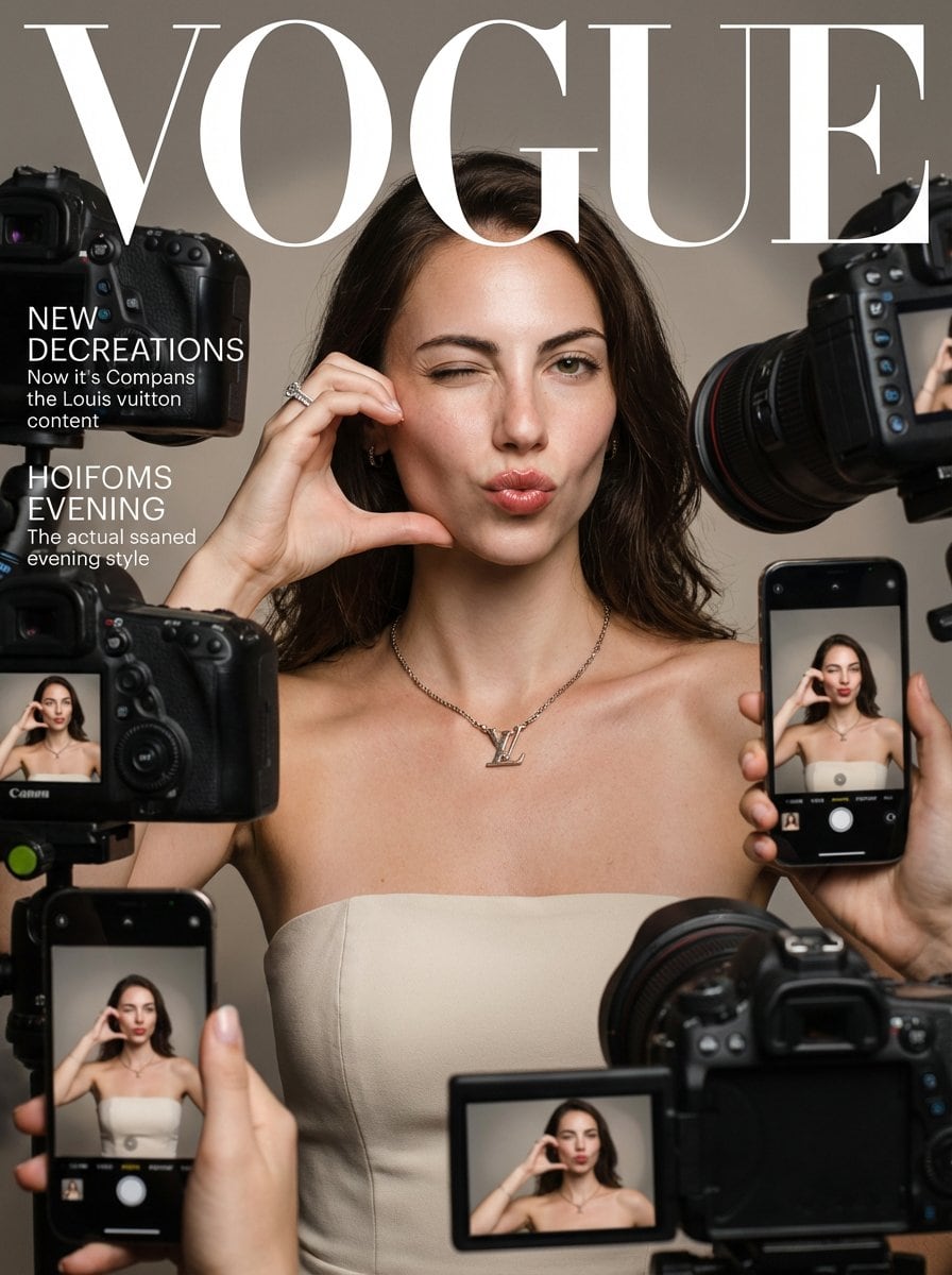 Vogue Magazine Cover Style Fashion Portrait