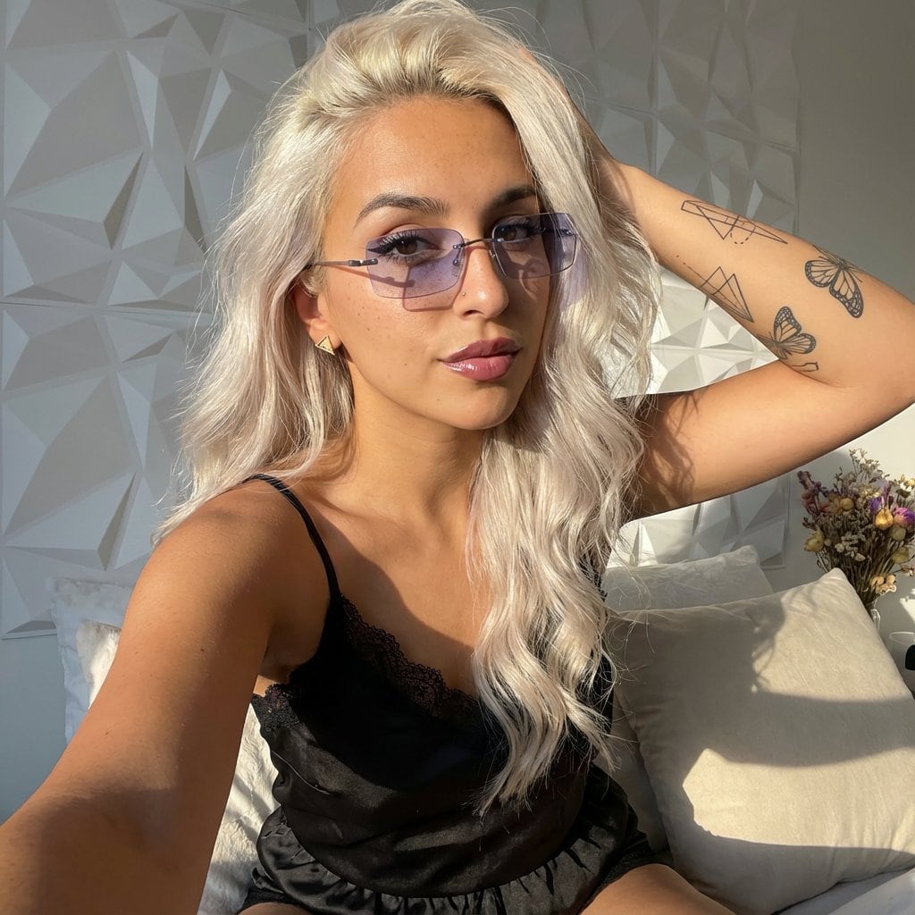 Warm Golden Hour Influencer Selfie