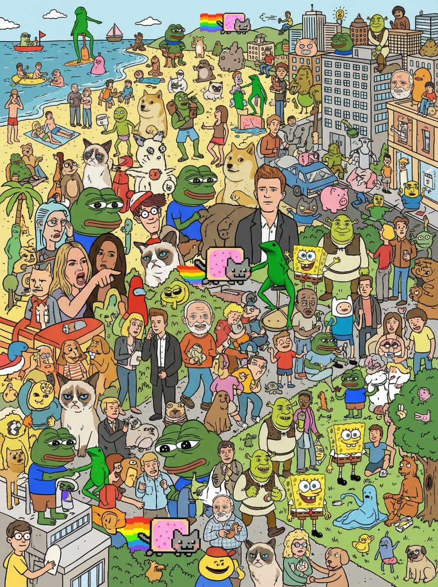 Where's Wally Meme Character Prompt