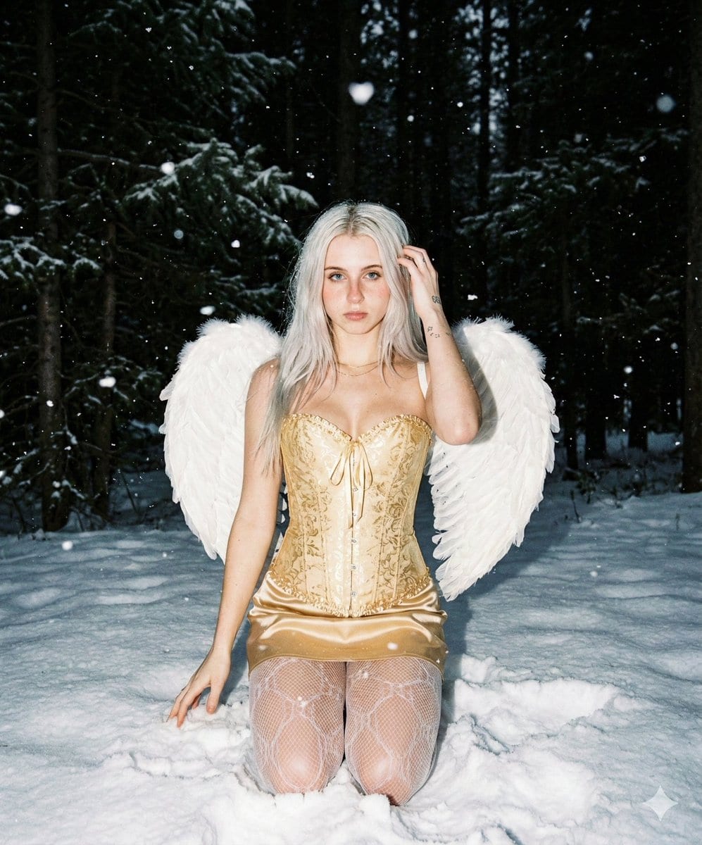 Winter Angel Fashion Editorial Prompt