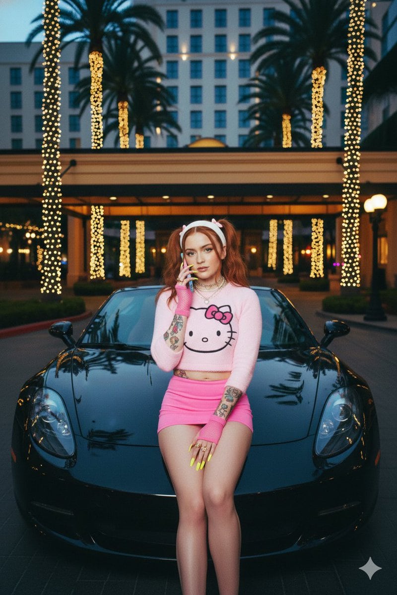 Y2K Bimbo Aesthetic Portrait Generation Prompt for Sadie Sink