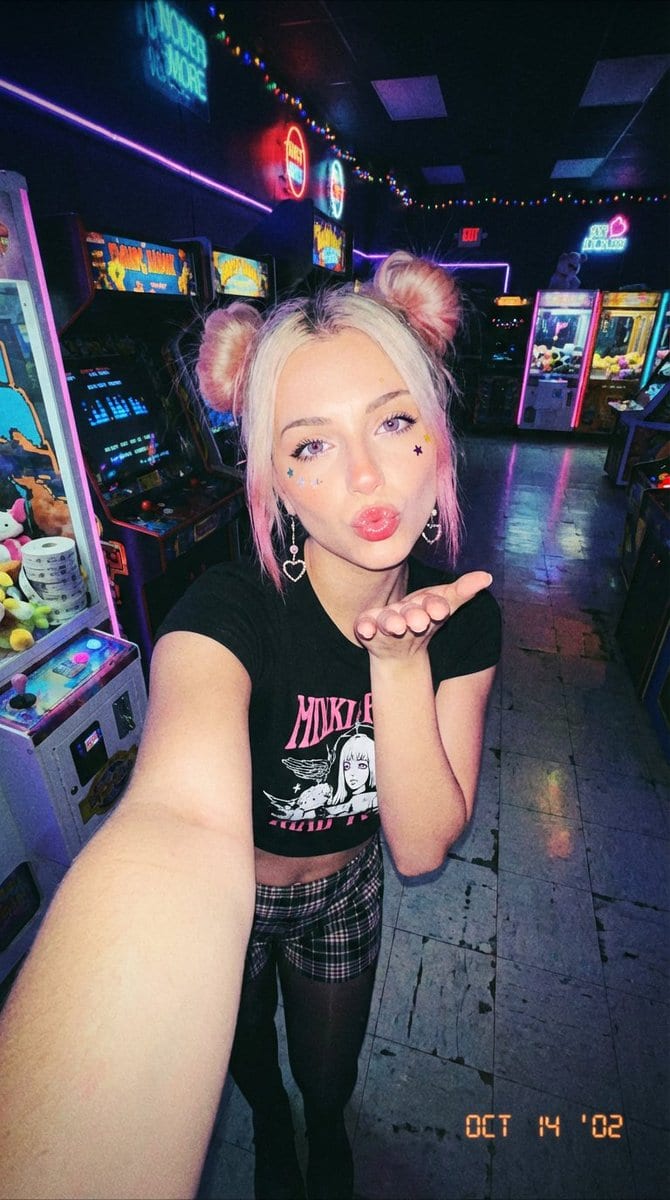 Y2K Grunge Arcade Selfie Portrait