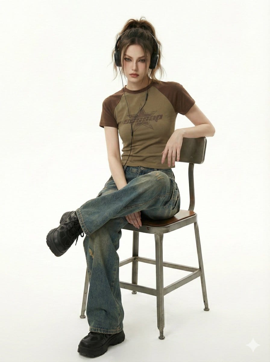 Y2K Indie Sleaze Editorial Portrait