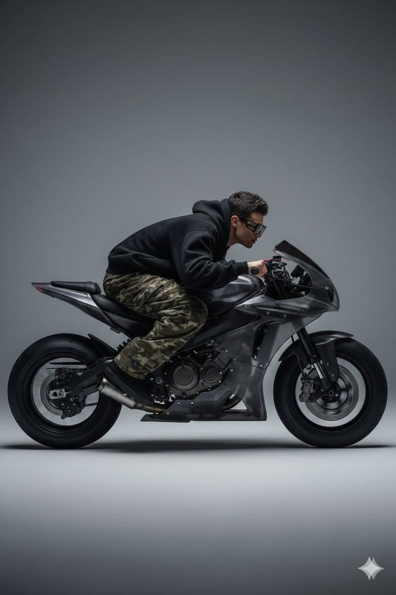 Y2K Style Translucent Motorbike Product Design