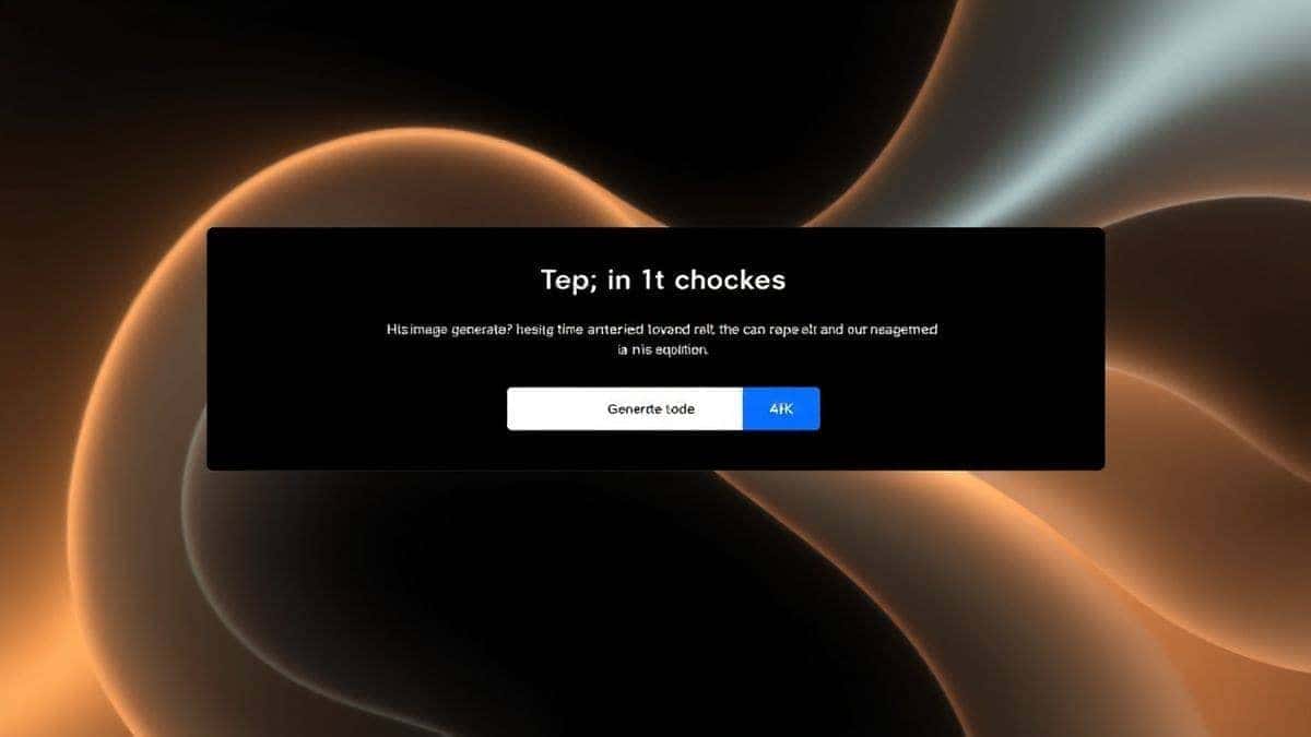 Sleek and modern user interface of a best free ai image generator online tool, dark mode, simple prompt box, generate button, futuristic design, 4k, high resolution