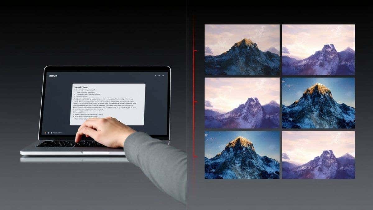 step by step guide for using ai image generator from image free showing prompt input, generate button, and download, minimalist interface, 4k