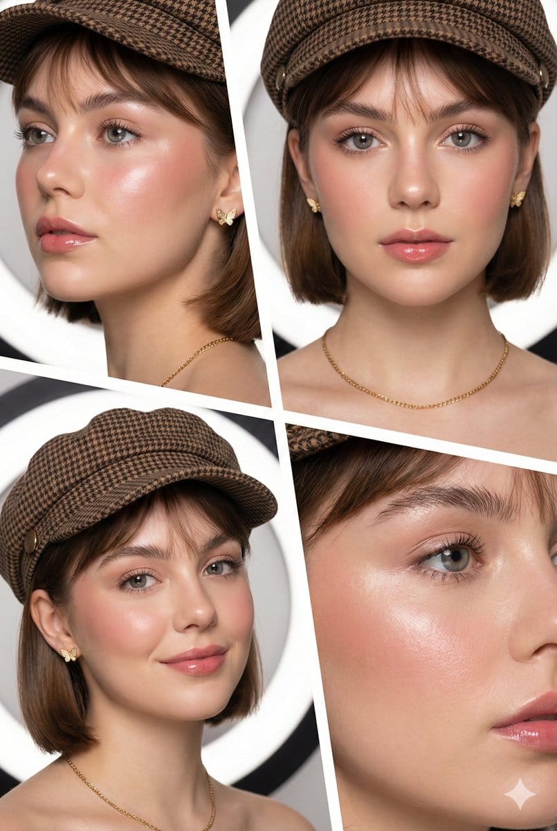 4-Panel Beauty Editorial Collage