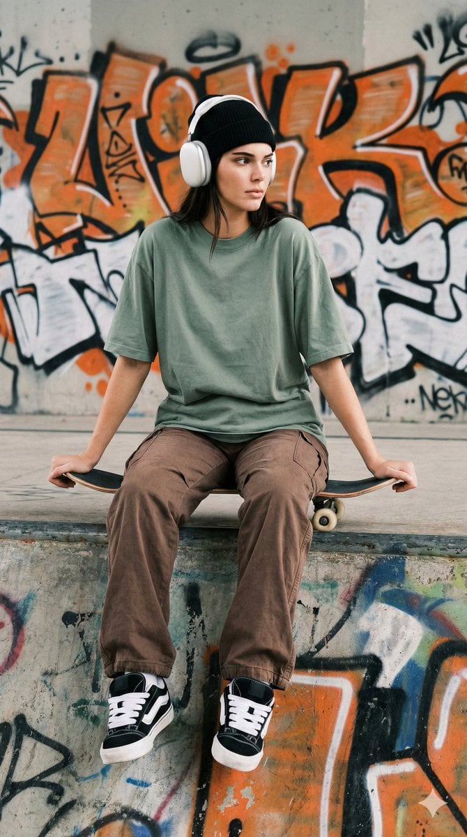 Alternative Skater Aesthetic Portrait Prompt