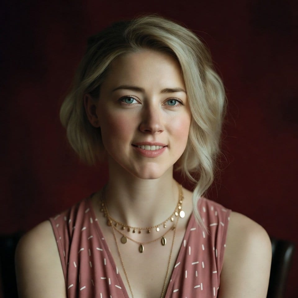 Amber Heard Gentle Studio Portrait