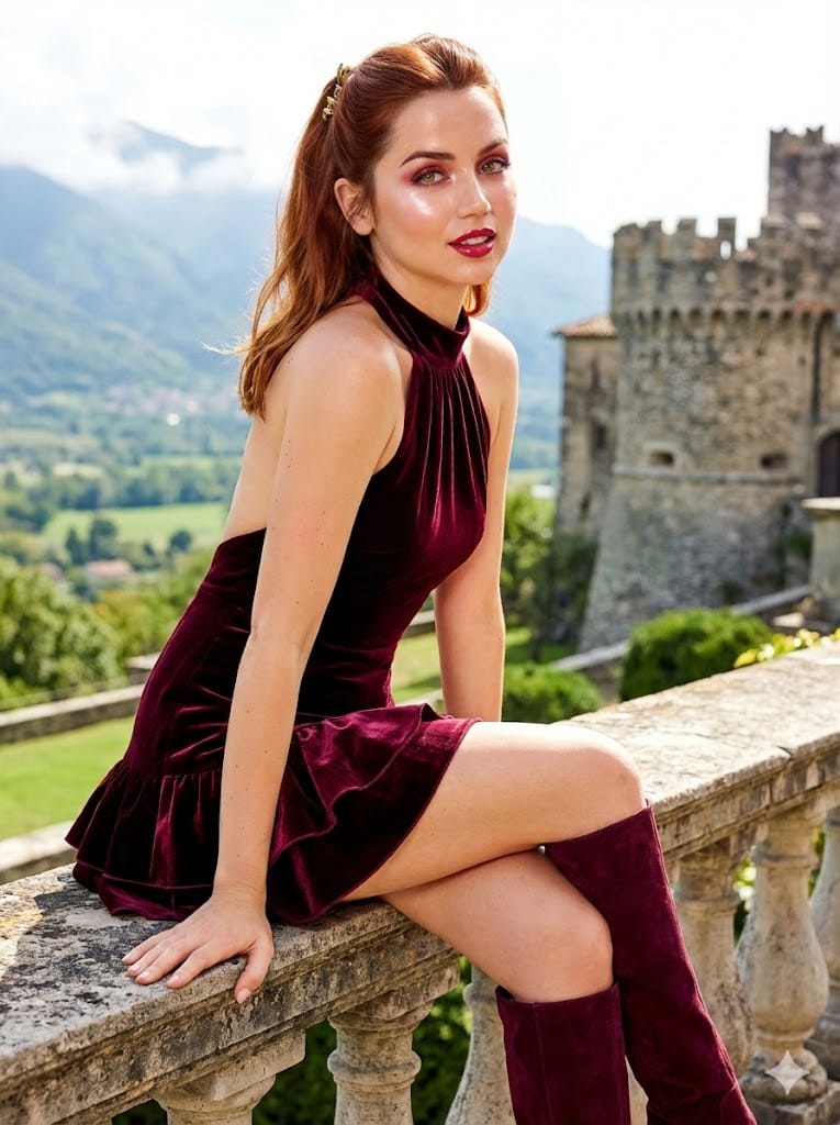 Ana de Armas Luxury Fashion Photography Prompt (Douyin Style)