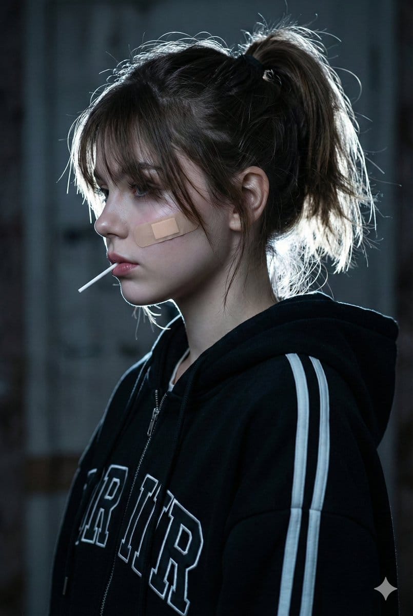 Cinematic Melancholic Portrait with Face Lock Prompt