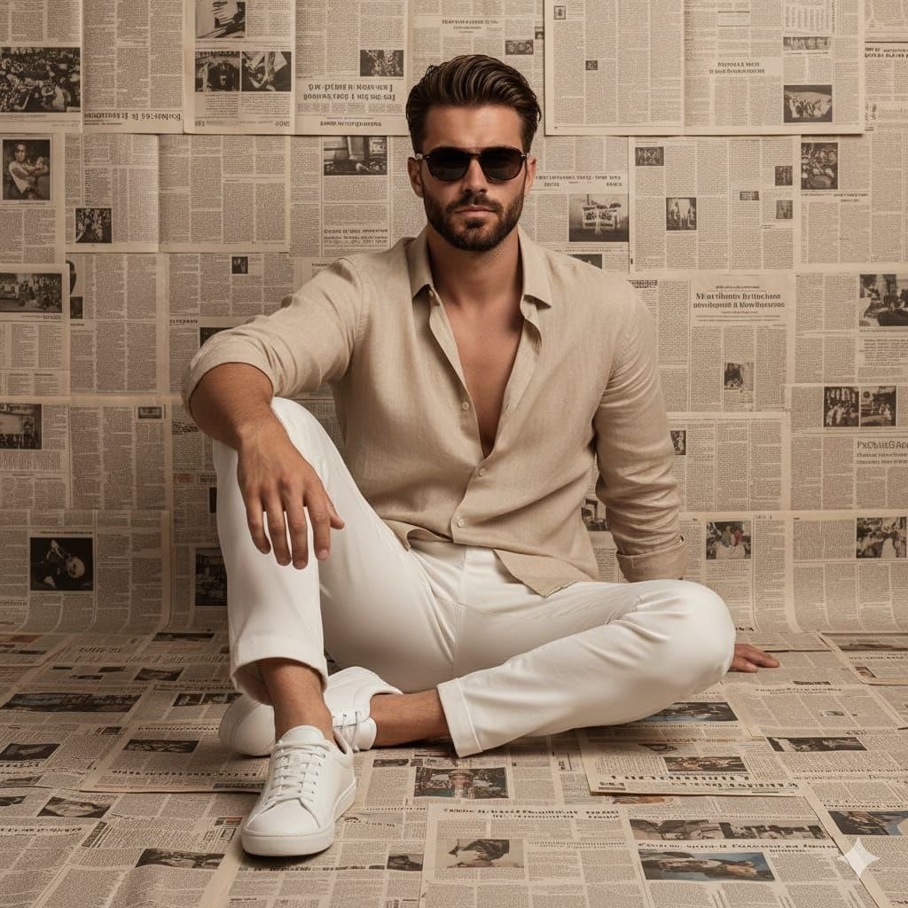 Cinematic Men's Fashion Portrait Prompt