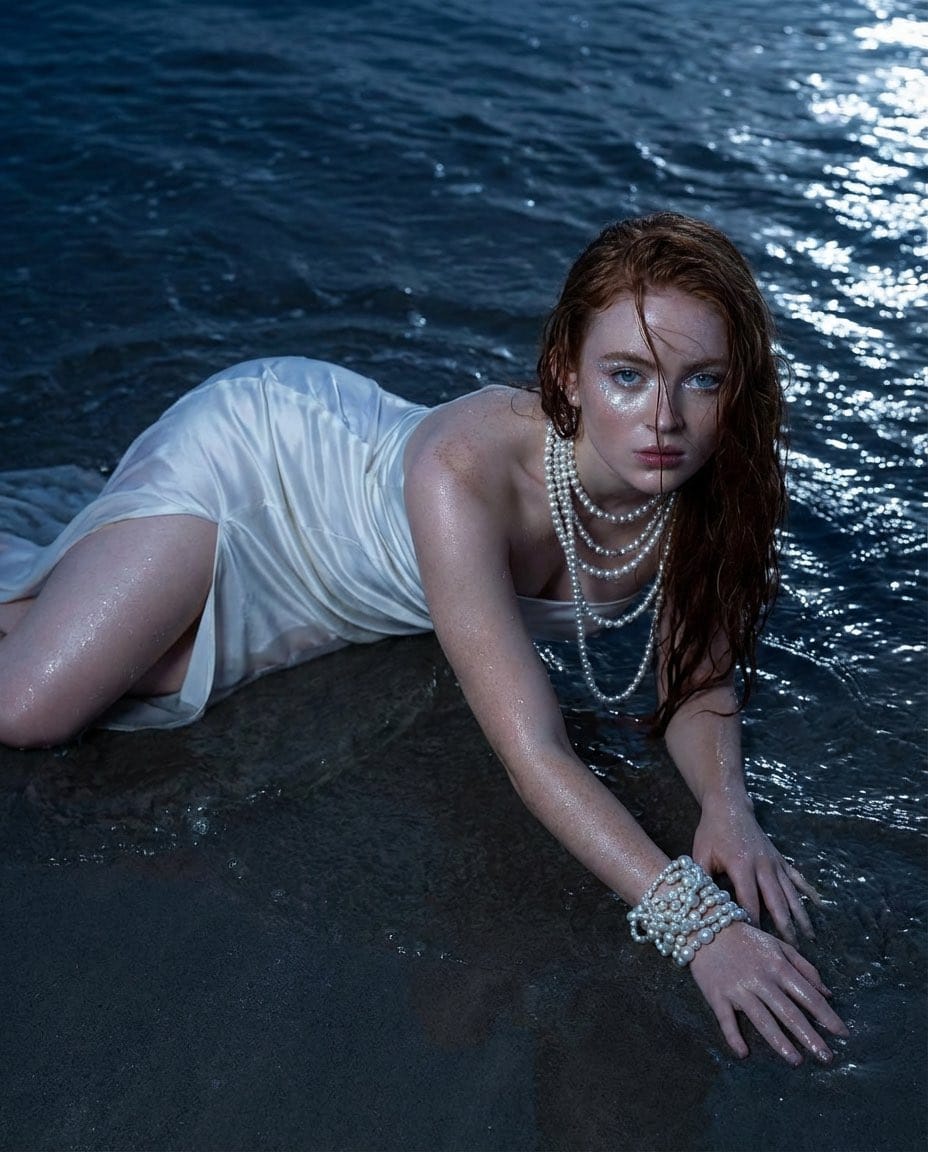 Cinematic Night Beach Photoshoot