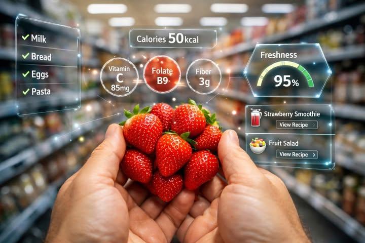 First-Person AR Shopping Interface Overlay