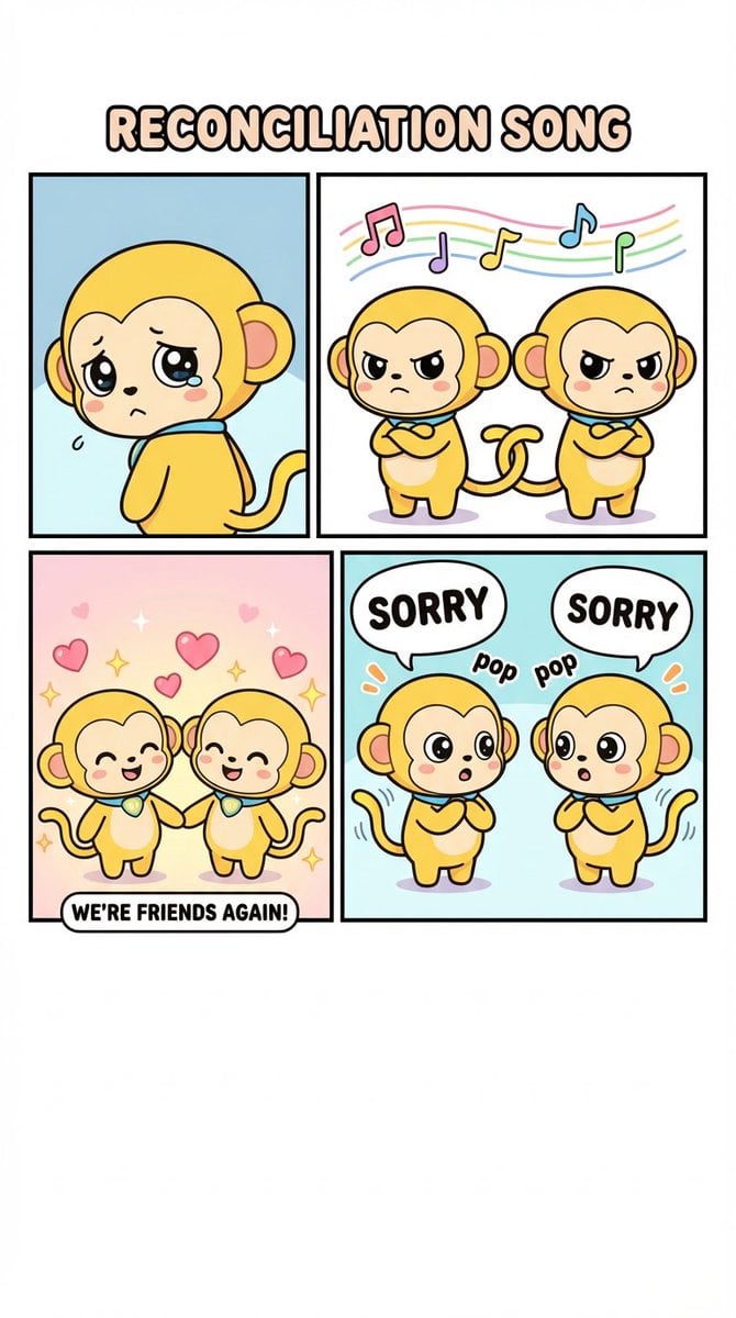 Four-Panel Comic: Reconciliation Song (English Version)