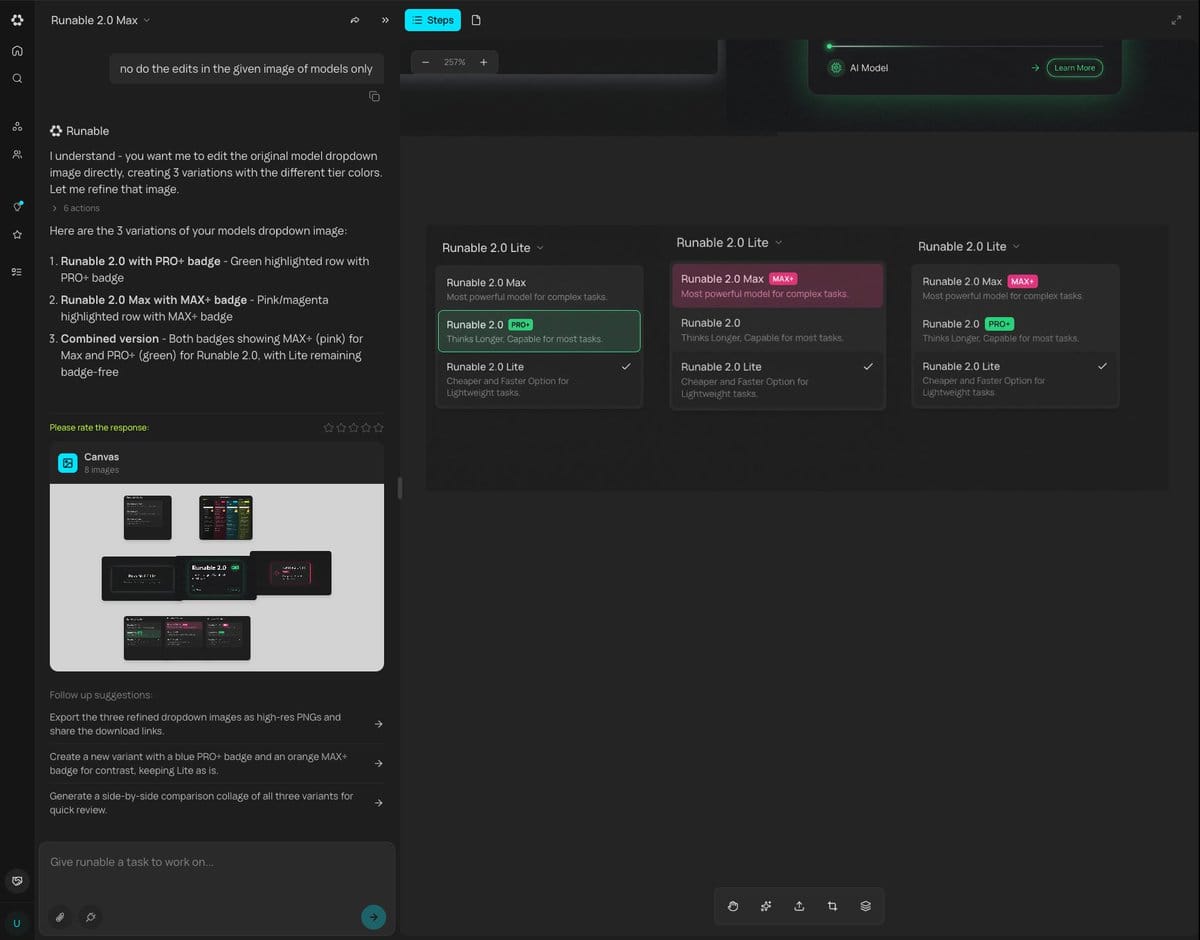 Generating Multiple Runnable Modes/States