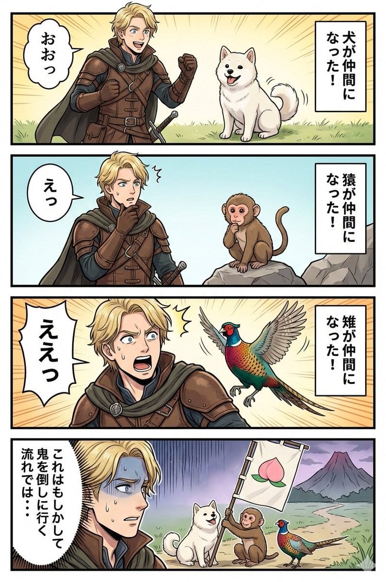 Google Nano Banana Manga: One Person and Three Animals