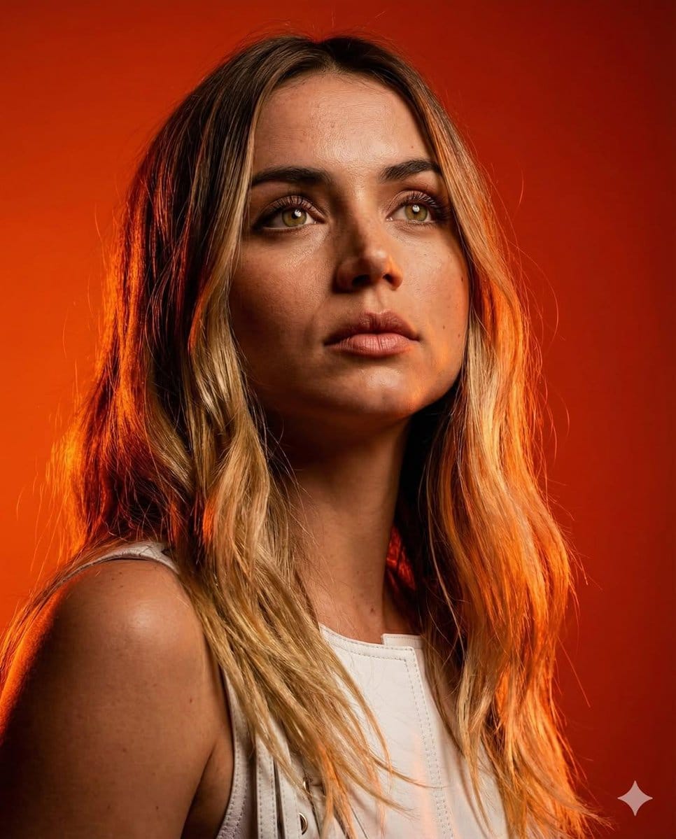 High-Contrast Editorial Portrait with Identity Lock