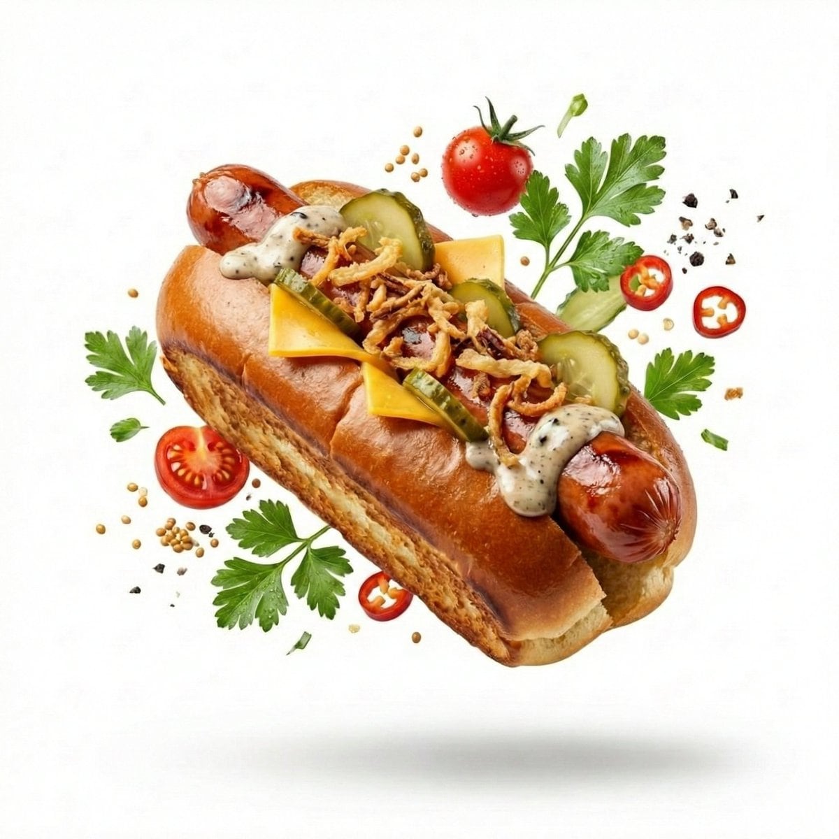 High-End Commercial Food Levitation Photography Prompt
