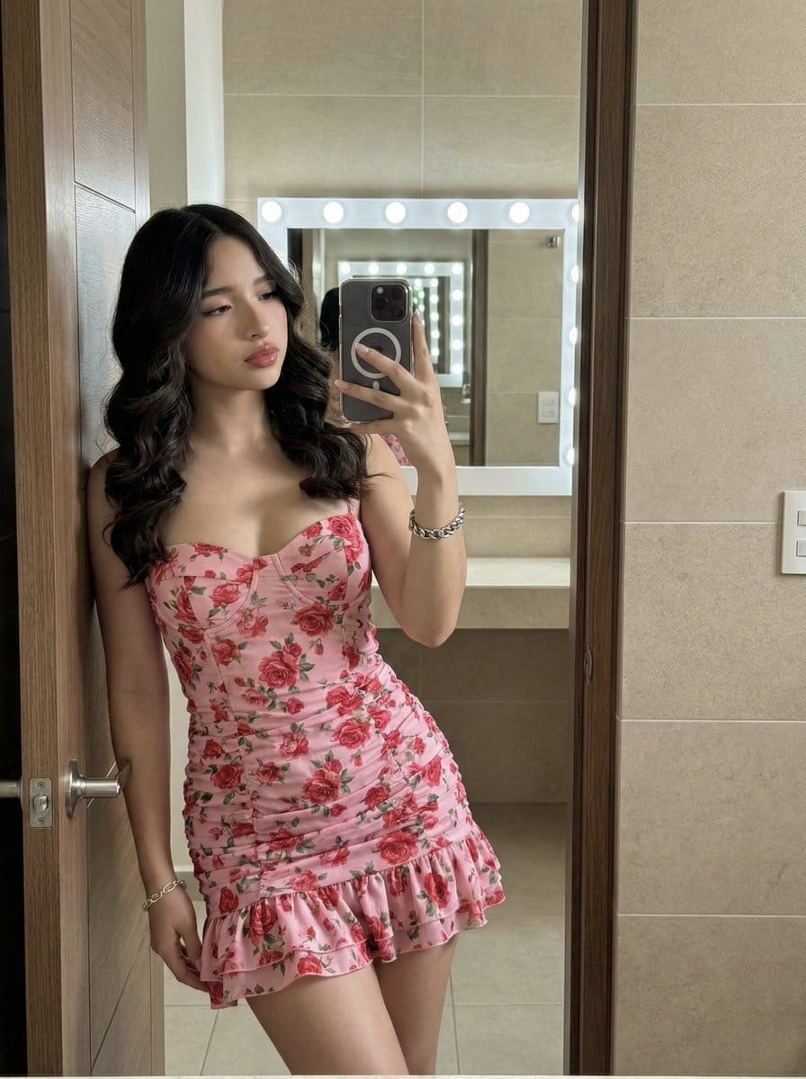 High-Fidelity Mirror Selfie Portrait with Identity Lock