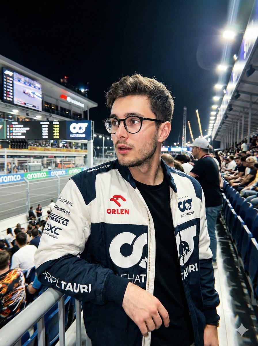 Hyper-Realistic Candid Night Race Photo with iPhone Flash Aesthetic