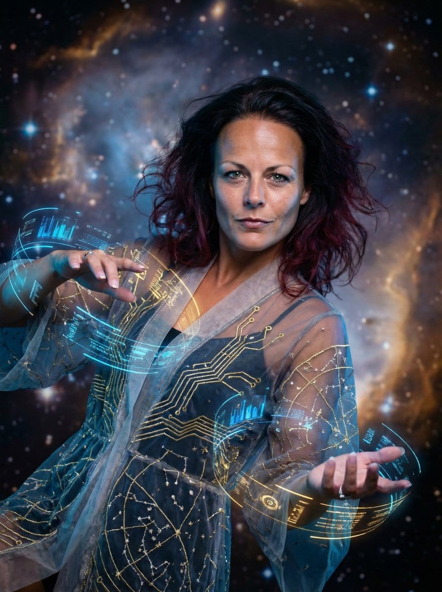 Hyper-Realistic Celestial Archivist Portrait