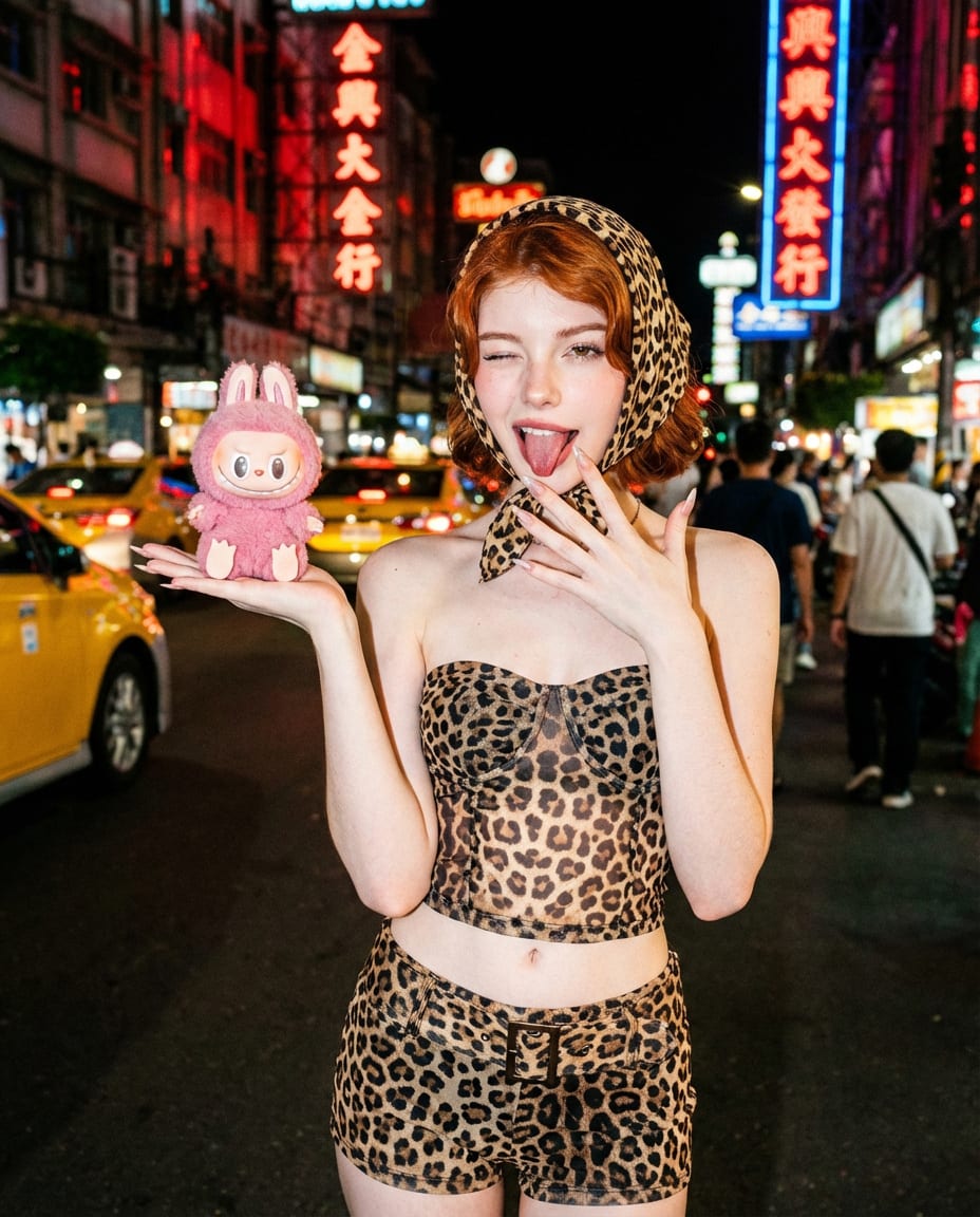 Neon City Nightlife Fashion Editorial Prompt