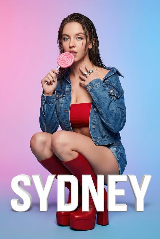 Playful Portrait with Foreground Text and Gradient Background