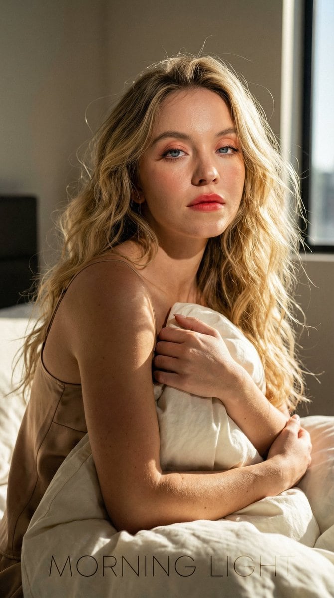 Sunlit Morning Cinematic Portrait with Natural Skin Texture