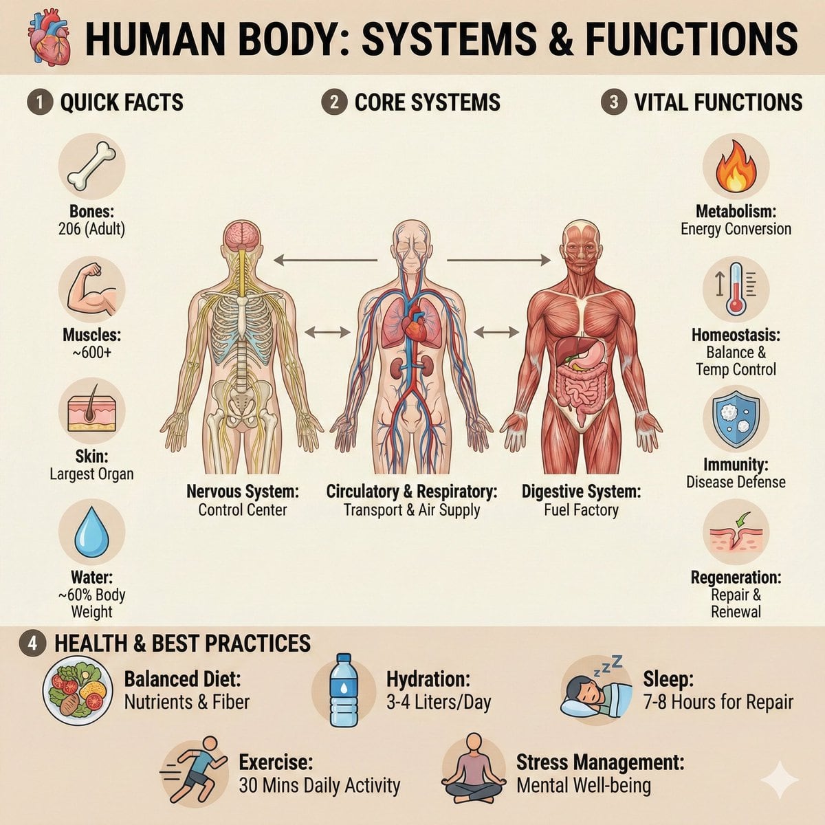 Ultra-Clean Anatomy Infographic Prompt