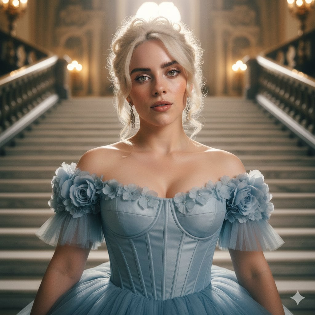 Ultra-Photorealistic Cinematic Royal Portrait of Billie Eilish