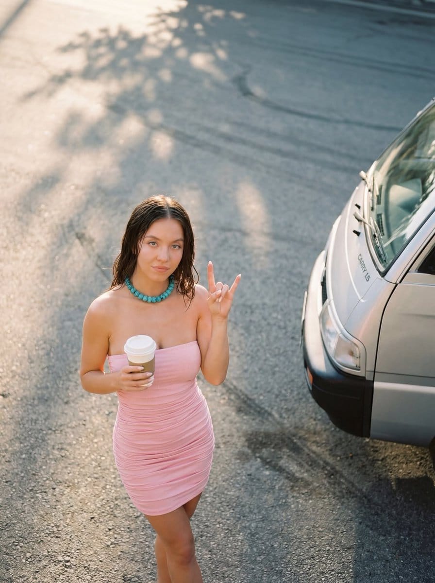 Urban Summer Portrait with High-Angle Shot