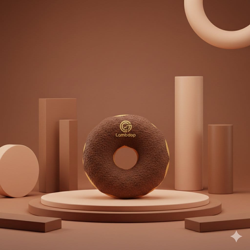 Vertical Studio Product Photography of a Chocolate Donut (3 Variations)