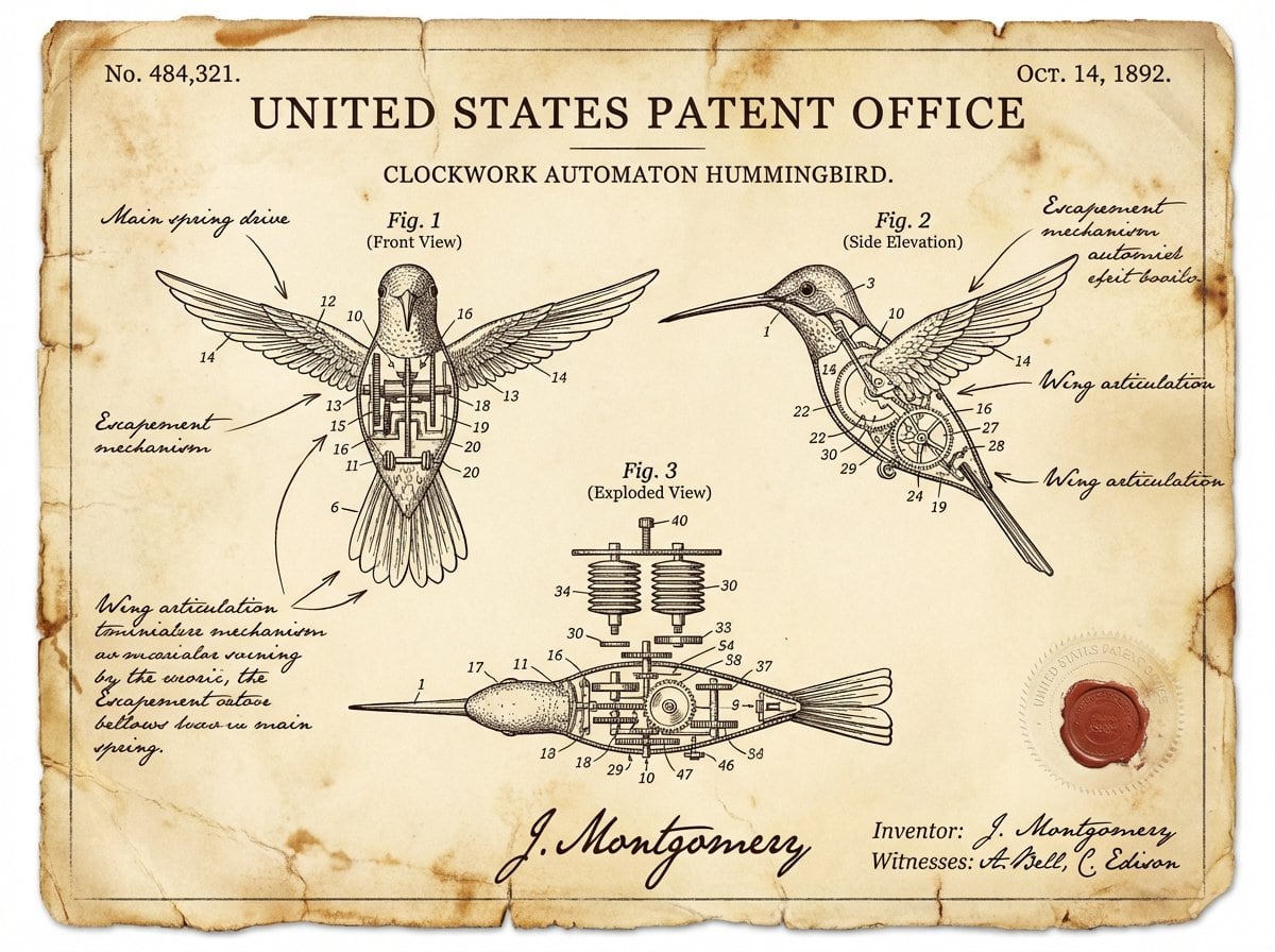 Vintage Patent Document for an Invention